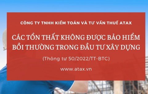 CÁC TỔN THẤT KHÔNG ĐƯỢC BẢO HIỂM BỒI THƯỜNG TRONG ĐẦU TƯ XÂY DỰNG