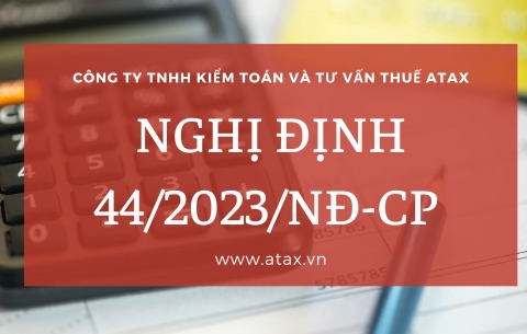 NGHỊ ĐỊNH 44/2023/NĐ-CP giảm thuế GTGT 8% từ 01/07/2023